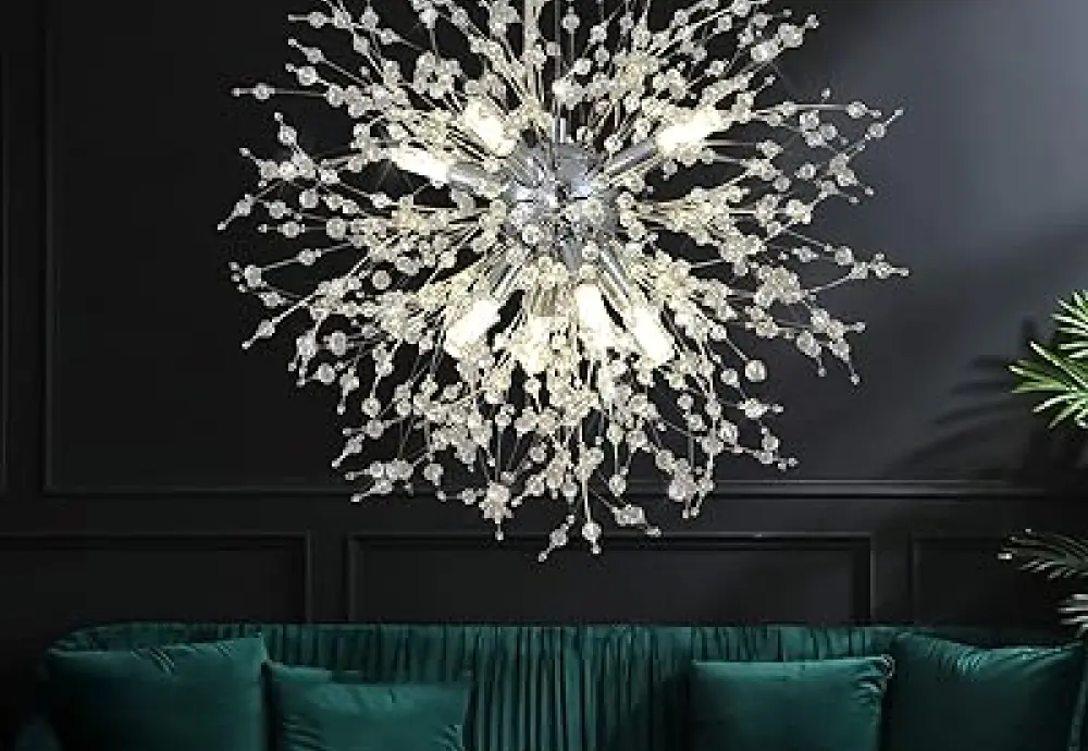 large glass globe chandelier